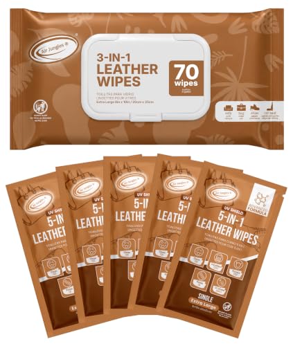 Air Jungles Leather Wipes 70 Ct + 5 of UV Protect Single Pack, XL 8 x 10 in - size: 75 Count (Pack of 1)