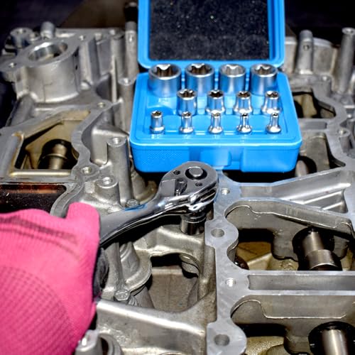 E-Torx Socket Set, 1/4" 3/8" 1/2" Drive - color: Blue Case, size: 14 PCS - E Socket