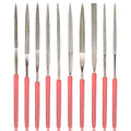 KALIONE 10Pcs Diamond Needle File Set, Model Files Mini Metal File Diamond File Set, Metal File Set Hand Tools, Miniature and Model Files, Small File Jewelry Stone Carving Tools(2x100mm)