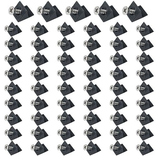 Black Plastic Mending Wedges Furniture Bottom Sagging Repair Fix Mend Mending Wedges with 50PCS 3.5 x 16 Nickel Plated Screws