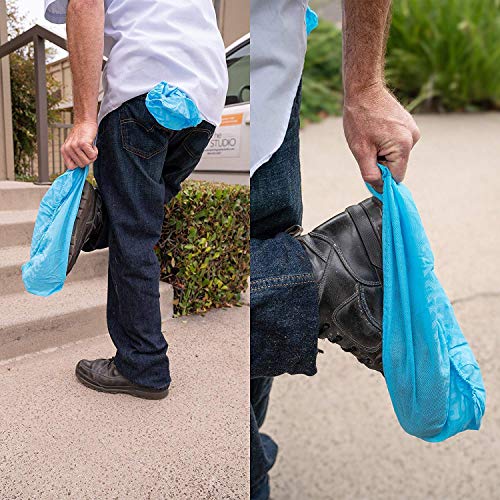Disposable Boot Covers Non Slip Clean Home Shoe Covers - color: Blue, size: Large