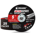 EZARC 5 Inch Metal Cut Off Wheels, .045 x 7/8-Inch, 25-Pack - size: 25PCS 5'' x .045'' x 7/8''