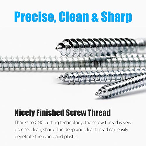 570Pcs Self Tapping Screws Assortment Set, M3/M4/M5/M6 304 Stainless Steel Sheet Metal Screws Kit, Phillips Drive Wood Screw Assortment 570pcs (285pcs Round Head and 285pcs Flat Head)