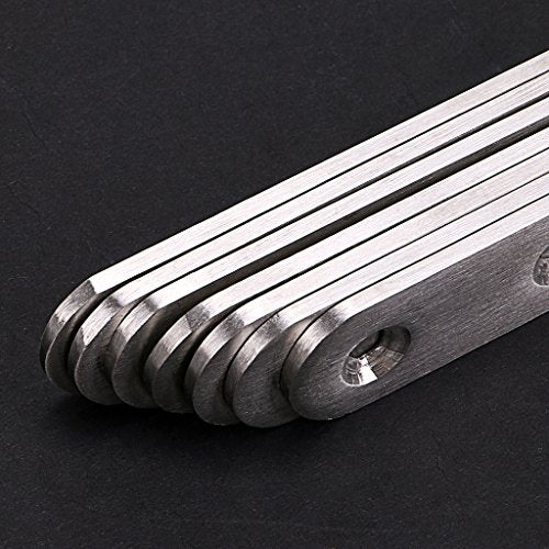 Sumnacon 8 Pcs Stainless Steel Flat Plates - 6 Inch Heavy Duty Mending Plate Straight Corner Brace Brackets Connector Furniture Repair Fixing Joint with Screws, Silver - size: 6 Inch Silver
