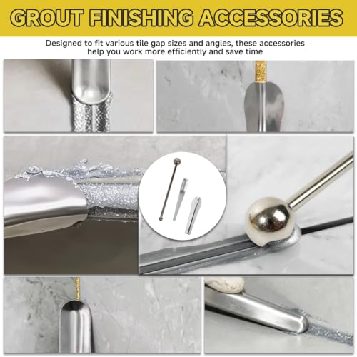 Grout Removal Tool Kit – 33Pcs Tile Caulk Scraper Set with Carbide Saws, Ergonomic Handle & Multi-Shape Blades for Efficient Bathroom, Shower & Kitchen Floor