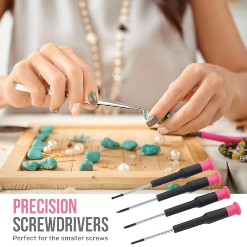 Hi-Spec 11pc Pink Womans Compact Crafts & Home DIY Repair Hand Tool Kit Set with Pliers, Cutters and Precision Screwdrivers for Ladies - size: 11pc