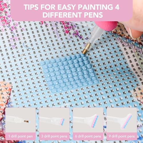 MERATIA Diamond Painting Storage Case Organizer, 40 Slots with Accessories - color: Starlit Mist-40 Slots