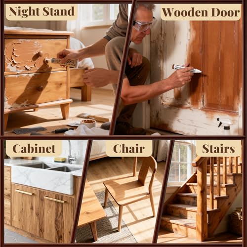 Wood Furniture Repair Kit Markers Touch Up Scratch Cover for Dark Wood