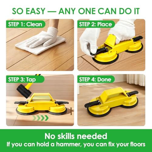 Floor Gap Fixer Tool Vinyl Planking Tools Laminate Floor Repair Kit - color: Yellow