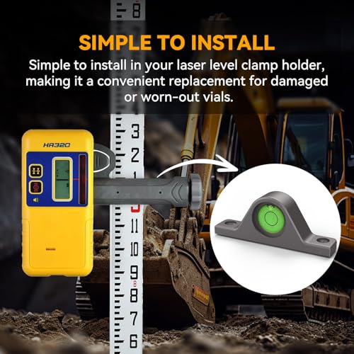 Replacement Bubble Vial for Laser Level Clamp Holder C45 C50 C70 | fits C45 C50 C57 C59 C61 C70, ATI993610-01 replacement,Aluminum Alloy