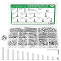 466 Pcs M3 Hex Button Cap Screws Nuts Washers Wrench Kit, 304 SS - size: SS M2 466pcs 2