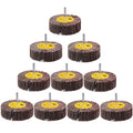 Rocaris 1/4" Abrasive Flap Wheel Sander Set, 80 Grit Aluminum Oxide Flap Wheels Cylindrical Shape Sanding Wheel, 8 Sizes (10)