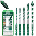 Masonry Drill Bit Set 5 Pcs(5/32"-3/8"), Masonry Drill Bits for Concrete - size: 5Pcs (5/32-3/8) Green