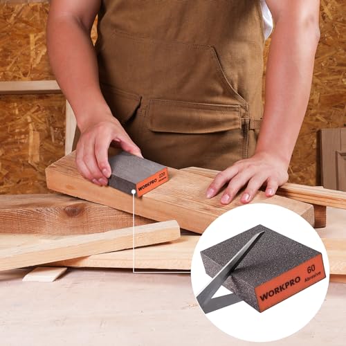 WORKPRO Sanding Sponge, 8 Pack Wet and Dry Dual-use Sanding Block