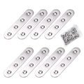 Sumnacon 8Pcs Stainless Steel Flat Plates - 4 Inch Heavy Duty Mending Plate Straight Corner Brace Brackets Connector Furniture Repair Fixing Joint with Screws, Silver - size: 4 Inch Silver