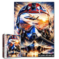 Fighter Jet Pilot Helmet Puzzle 1000 Pieces for Adult 19.7 x 27.6 Inch - color: Airplane-03
