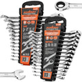 HORUSDY 26-Piece Ratcheting Wrench Set | Metric and SAE (6-19 mm & 1/4” to 3/4“) | Ratchet Combination Wrenches Set with Organizer | 72-Tooth | Chrome Vanadium Steel - style: 26pcs Metric&SAE Ratchet Wrench Set