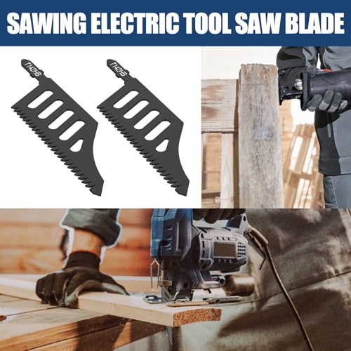 T142HB T-Shank Jigsaw Blades 10-Pack, 112mm 11TPI High Carbon Steel Jig Saw Blade for Flush Cut & Deep Wood Cutting, Compatible with Bosch, Dewalt,