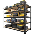 PrimeZone 48"W x 24"D x 72"H Garage Storage Shelves, 5-Tier Metal Shelving - size: 48"W x 24"D x 72"H