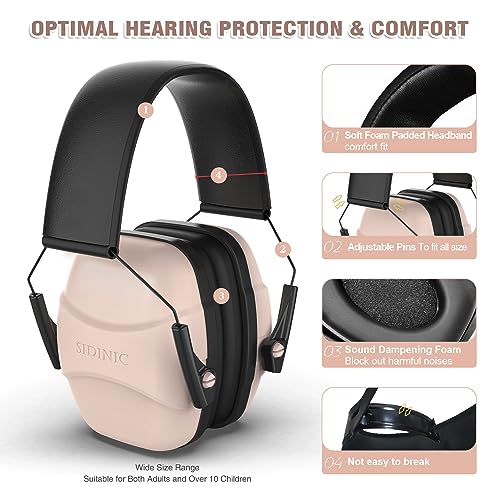 ucho 34dB Slim Noise Shooting Ear Protection - Special Designed Ear Muffs Lighter Weight & Maximum Hearing Protection