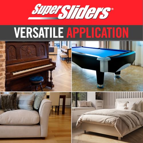 Super Sliders 3-1/2" x 6" Small Oval Reusable Felt Furniture Sliders for Hard Surfaces, Anti-Slip Protective Furniture Moving Pads for Beds, Sofas, Dressers, Set of 4, Beige - size: 3-1/2 x 6 Inch Oval, style: For Hardwood