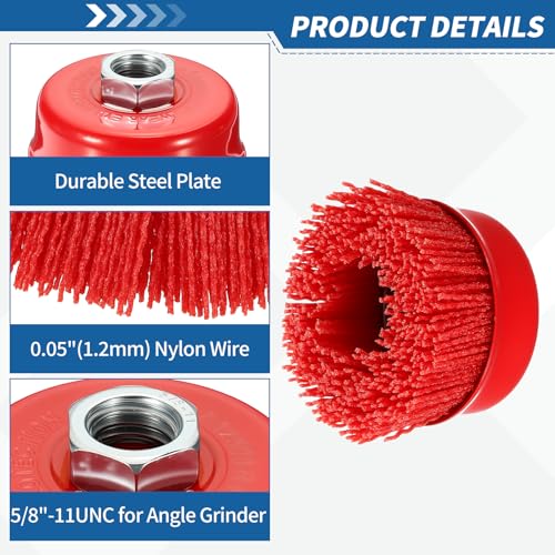 2Pack 3" Wire Brush for Angle Grinder with 5/8"-11 Arbor - size: 3"/75mm