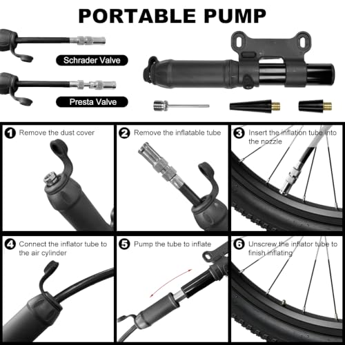 Bike Repair Kit Bike Tool Kit Saddle Bag Tool Set 15 in 1 - color: Black