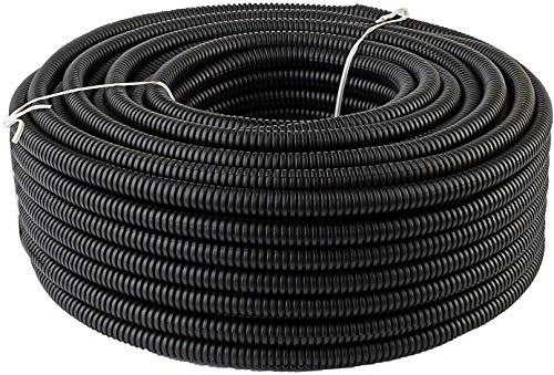 5 Feet 3/4" 19mm Split Wire Loom Conduit Polyethylene Tubing Black Color Sleeve Tube - color: 3/4" (19mm), size: 5 Ft