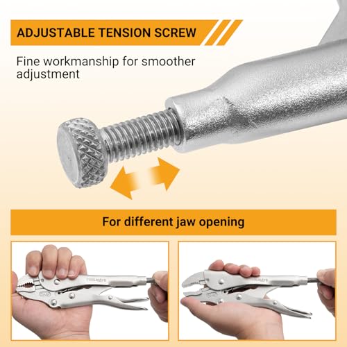 Locking Pliers Set, 2-Piece 7 Inch Curved Jaw and 6 Inch Long Nose