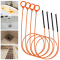 4PCS Hair Clog Remover Tool, 50 Inch Anti-break Metal Drain Snake