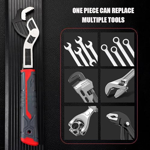 2Pcs Set of Self-locking Adjustable Wrenches, 6in and 10in Multifunctional Wrenches with an Opening Range of 7-15mm and 15-35mm, Self-adjusting Size, Suitable for Car, Bicycle, and Plumbing Repairs