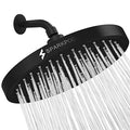 SparkPod Rain Shower Head, 8 Inch Round, Midnight Black Matte Finish - color: Midnight Black Matte, style: 8 Inch Round