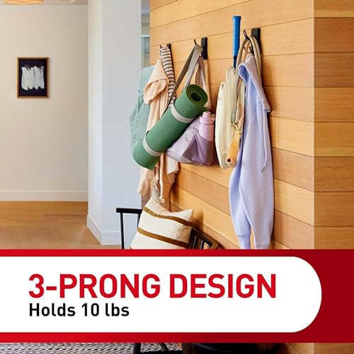 Command X-Large Black Triple Hooks, 2 Hooks, 6 Strips - style: 2-Pack
