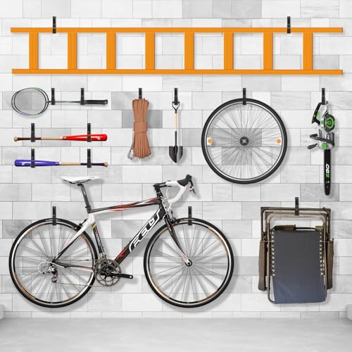 Heavy Duty Wall Mount Hooks, Utility Hooks, Tool Organizer - Steel Garden/Garage Hose Hanger U Hooks (2, Small) - size: Small