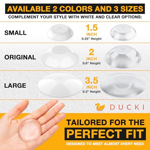 Door Stoppers Wall Protector 3.5", Reusable & Self Adhesive - 2 Pack Clear - color: Clear, size: 3.5 inch (2 Pack)