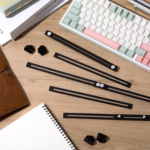 24 Pcs Metal Adjustable File Cabinet Rails Set Include 16 Hanging File Rail Clips 8 Cabinet Dividers Bars Suitable for Cabinets with Drawer Thickness Less Than 1/8 Inch(Black,10-18.5 Inch) - color: Black, size: 10-18.5 Inch