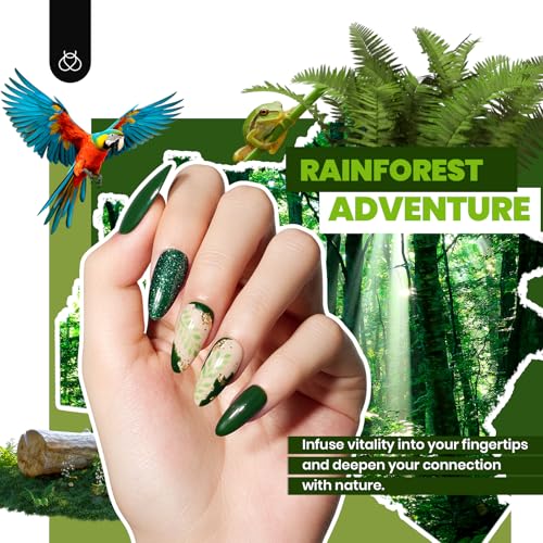 Beetles 53PCS Gel Nail Polish Set, 36 Colors Green Brown Gel Polish Kit - color: Travel Diary