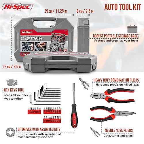Hi-Spec Metric Auto Mechanic Tool Set Motorcycle & Car Tool Kit Trucks - size: METRIC 67 PCS