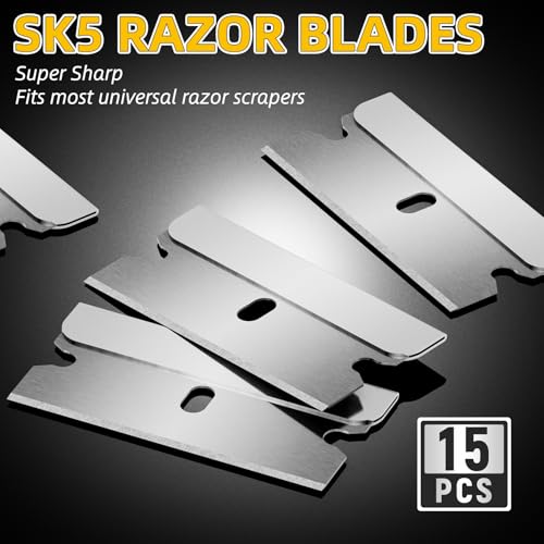 DIYSELF Razor Scraper Tool with 15 Extra Razor Blades, Stove Top Cleaner - color: Green, size: 1 Pack