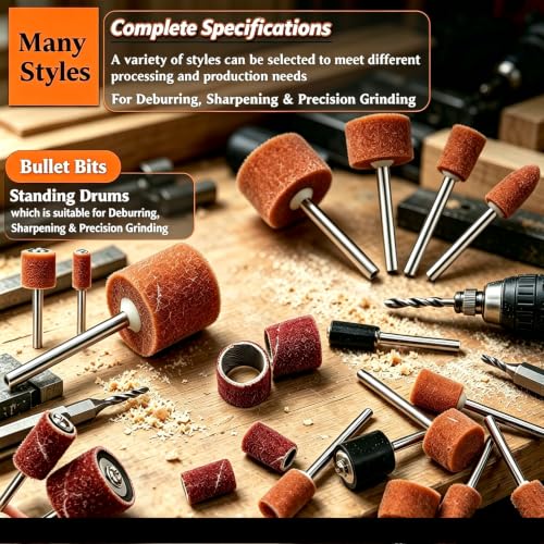 Sanding Bits for Dremel Rotary Tools, 64Pcs, 1/8 Inch Shank - size: 64PCS