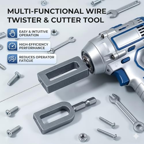 Electric Drill Wire Twisting Tool, Heavy Duty Wire Twister Attachment with 1/4" Hex Shank, Alloy Steel Wire Twisting Bit for Fence Wiring, Rebar Tying, Construction & Industrial Use, (11# 2pcs) - color: 11# 2pcs