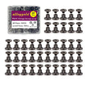 50 Sets M5*5 Gun Black Chicago Screw Kit Leather Rivets Screw Rivets Chicago Screw Buttons DIY Leather Trim - color: black, size: M5*5mm
