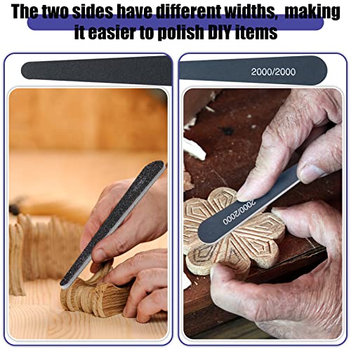 Honoson 20 Pcs Sanding Sticks Model, Low Grits Rating, Water Drop Style - style: Water Drop Style