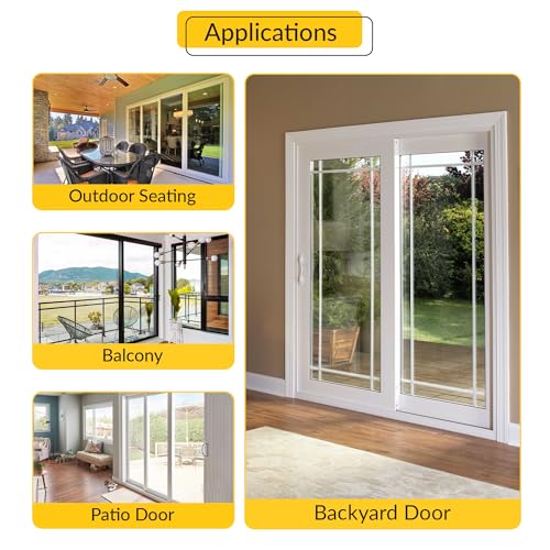 Brixwell Patio Door Roller Assembly, Stamped Steel Housing with Dichromate Finish, 1-1/4" Steel Wheel, 3/4" Width, 1-3/16" Height, Sliding Door Roller for Patio Track