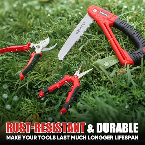 3PC Gardening Tool Set, 7 inch Folding Saw, Pruner & Shears