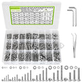 1059Pcs Nuts and Bolts Assortment Kit Phillips Pan Head #2-56#4-40#6-32#8-32#10-24#12-24 Machine Screws, K Kwokker 26 Sizes 304 Stainless Steel Screws Nut and Bolt Assortment with Screw Organizer - size: A. #2-56 - #12-24