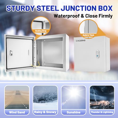 Outdoor Electrical Box 16x16x6 NEMA 4X IP66 Waterproof - size: 16 x 16 x 6''