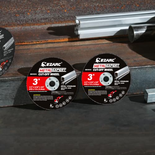EZARC Metal Cut Off Wheels 3 x 1/16 x 3/8-Inch, 25-Pack - size: 25PCS 3” x 1/16” x 3/8”