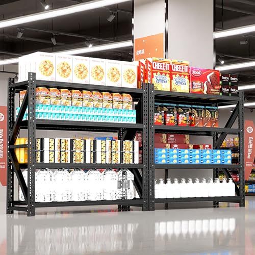 Heavy Duty Metal Shelving Units, Garage Shelves & Storage System - size: 71"W x 24"D x 69"H
