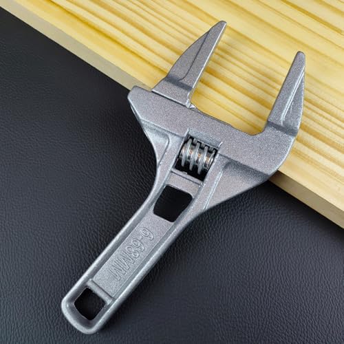 Adjustable Wrench, 6-68mm Wide Jaw Aluminum Alloy Short Handle Wrench